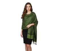 PASKMLNA Pashmina-Schal, Paisleymuster, Jacquard, Stola, Olivgrün, Large