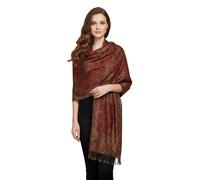 PASKMLNA Wendbarer Pashmina-Schal, Paisleymuster, elegante Farben, Helles Kastanienbraunes Paisleymuster, Large