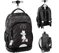 PASO BeUniq Wheelie Bag Backpack Black Mickey and Minnie Mouse Disney, black