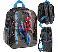 PASO Marvel Spiderman Kindergartenrucksack, Schwarz und Blau