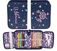 Paso Minnie Mouse Expandable Pencil Case with Accessories, Multi-Colour, multi-coloured, Expandable case