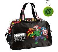 Paso - Sporttasche Kinder für Mädchen & Jungen - Umhängetasche mit Avengers Motiv - Schwimmtasche mit verstärktem Boden - Trainingstasche 40 x 25 x 15 cm