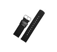Passend for Casio PRG-600YB PRG-650 PRW-6600 GA2000, Nylonarmband, wasserdichtes Armbanduhrenarmband, Nylon-Uhrenarmband, längeres Armband, 24 mm(Black silver clasp)