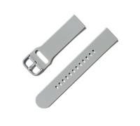 Passend für Samsung-Silikon-Uhrenarmband 18 mm 20 mm Silikon-Ersatzuhr, Schnellverschluss, flache Schnittstelle, glatter Sportstil, Hellgrau, Farbige Knöpfe, 20 mm
