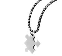 Passende Herz-Puzzle-Halsketten, elegante Herz-Puzzle-Halsketten, auffällig, romantisch, Halskette, Einheitsgröße, Wie beschrieben, Wie beschrieben