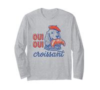 Passende Paris Vacation Foodie Oui Croissant Dog Lover Langarmshirt