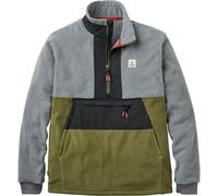 Passenger Woodland Hoodless 2.0 Half-Zip Fleece Pullover grey marl / khaki Herren Gr. M