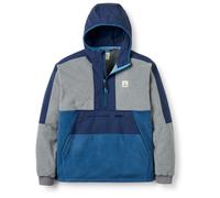 Passenger - Woodland 2.0 Hooded 1/2 Zip Recycled Polar Fleece - Fleecejacke, Gr. M, blau (GreyMarl/DarkDenim)