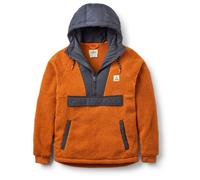 Passenger - Woodland 2.0 Hooded 1/2 Zip Recycled Polar Fleece - Fleecejacke, Gr. XXL, bunt (RetroOrange/TidalBlue)