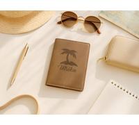 Passhülle aus Leder mit Gravur - Eigener Text