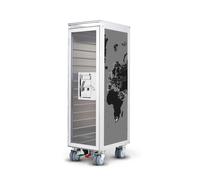 Passport Flugzeugtrolley grau mit transparenter Tür Bordbar