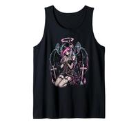 Pastell Goth Katze Goth Girl Skelett Emo Y2K Stil Engel Decay Tank Top