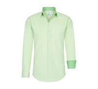 Langarmhemd RUSTY NEAL, Herren, Gr. XXL, EURO-Größen, grün (mint), 60% Baumwolle, 37% Polyester, 3% Elasthan, mehrfarbig, Hemden, mit farblich abgesetztem Innenkragen (23998415-XXL) mint