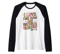 Pastell Retro I Love One Man and Several Horses Horse Mom Raglan