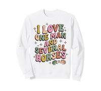Pastell Retro I Love One Man and Several Horses Horse Mom Sweatshirt