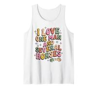 Pastell Retro I Love One Man and Several Horses Horse Mom Tank Top