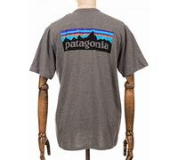 Patagonia 38504-GLH M's P-6 Logo Responsibili-Tee T-Shirt Mens Gravel Heather XL