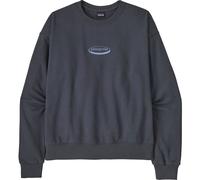 Patagonia - Women's 95 Oval Logo Daily Crew - Pullover, Gr. L, grau/blau (SmolderBlue)