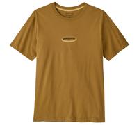 patagonia herren t shirt mit kurzen armeln braun mit ovalem logo 95 S