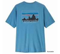 Patagonia Cap Cool Daily Shirt '73 Skyline T-Shirt, S, shore blue - light shore blue x-dye