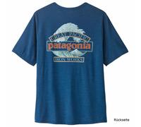 Patagonia Cap Cool Daily Shirt Great Waves T-Shirt, S, clement blue - light clement blue x-dye