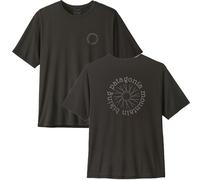 Patagonia Herren T-shirt Mann Men's Capilene® Cool Daily Shirt - Spoke Stencil Schwarz Xl