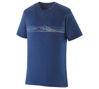 Patagonia Cap Cool Merino Blend Graphic Shirt T-Shirt, XL, strata stripe: clement blue