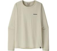 Patagonia Women's Long-Sleeved Capilene Cool Daily Shirt - Boardshort Logo dyno white L