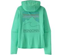 Patagonia Damen Cap Cool Sun Peak Visions Hoodie (Größe XL, tuerkis)