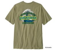 Patagonia T-Shirt Great Waves Responsibili-Tee Kurzarm Herren Gumtree Green Größe S