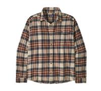 Patagonia - Hemd aus Bio-Baumwolle - M's L/S LW Fjord Flannel Shirt Paw: Dried Vanilla für Herren aus Baumwolle - Größe 156 - Rot Rot 156