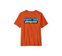 T-Shirt Patagonia M's P-6 Logo T-Shirt (Kohle Orange) Herren L