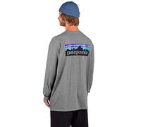 Patagonia P-6 Logo Langarmshirt hellgrau - L