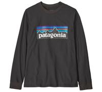 Patagonia - Kid's L/S P-6 Logo T-Shirt - Pullover, Gr. 140 M, grau (InkBlack)
