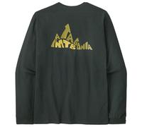 Patagonia - L/S Berm Logo Responsibili-Tee - Longsleeve, Gr. XS, grau/schwarz (OldGrowthGreen)