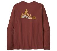 Patagonia - L/S Berm Logo Responsibili-Tee - Longsleeve, Gr. XS, rot (DriedVanilla)