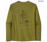 Pullover Patagonia L/S Cap Cool Daily Graphic Shirt Lands - clean climb roots/graze green