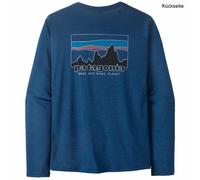Patagonia L/S Cap Cool Daily Shirt '73 Skyline Langarmshirt, M, clement blue - light clement blue x-dye