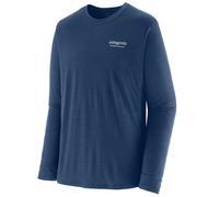 Patagonia - Technisches, atmungsaktives Wander-T-Shirt mit langen ärmeln - Herren - M's L/S Cap Cool Merino Blend Grphc Shirt Hrtg Blau L