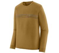 Patagonia L/S Cap Cool Merino Blend Graphic Shirt Langarmshirt, S, strata stripe: bobcat brown