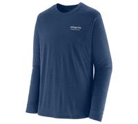 Patagonia - Technisches, atmungsaktives Wander-T-Shirt mit langen ärmeln - Herren - M's L/S Cap Cool Merino Blend Grphc Shirt Hrtg Blau L