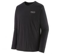 Patagonia - M's Long-Sleeved Capilene Cool Merino Graphic Shirt Header Black - S - Wander-T-Shirt Noir S