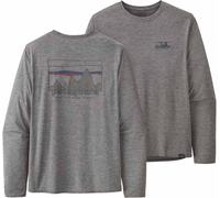 Patagonia - Langarm / ärmel T-Shirt - M's L/S Cap Cool Daily Graphic Shirt '73 Skyline/Feather Grey für Herren - Größe XL - Grau Grau XL