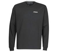 Patagonia, Long-Sleeved P-6 Logo Responsibili-Tee®, Langarmes Trikot, Schwarz, L, Mann