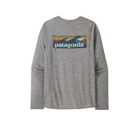 Patagonia Men's Long-Sleeved Cap Cool Daily Graphic Shirt - Waters abalone blue/feather grey XL