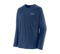 Patagonia - Technisches, atmungsaktives Wander-T-Shirt mit langen ärmeln - Herren - M's L/S Cap Cool Merino Blend Grphc Shirt Hrtg Blau L