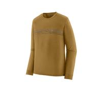 Patagonia | Men's Long-Sleeved Capilene® Cool Merino Blend Graphic Shirt, L strata stripe: bobcat bro