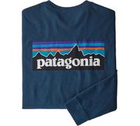 Patagonia Mens LS P-6 Logo Responsibili-Tee crater blue - Größe XL