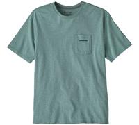 kurzarm t shirt patagonia boardshort logo pocket responsibili tee blau herren M