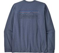Patagonia - T-Shirt aus recycelter Baumwolle - M's L/S P-6 Logo Responsibili-Tee P-6 Outline: Current Blue für Herren aus Baumwolle - Größe S - Blau Blau S